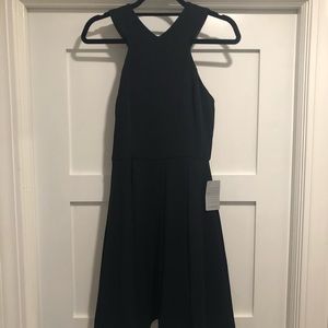 Adelyn Rae Black Dress with Silver Zipper, size M